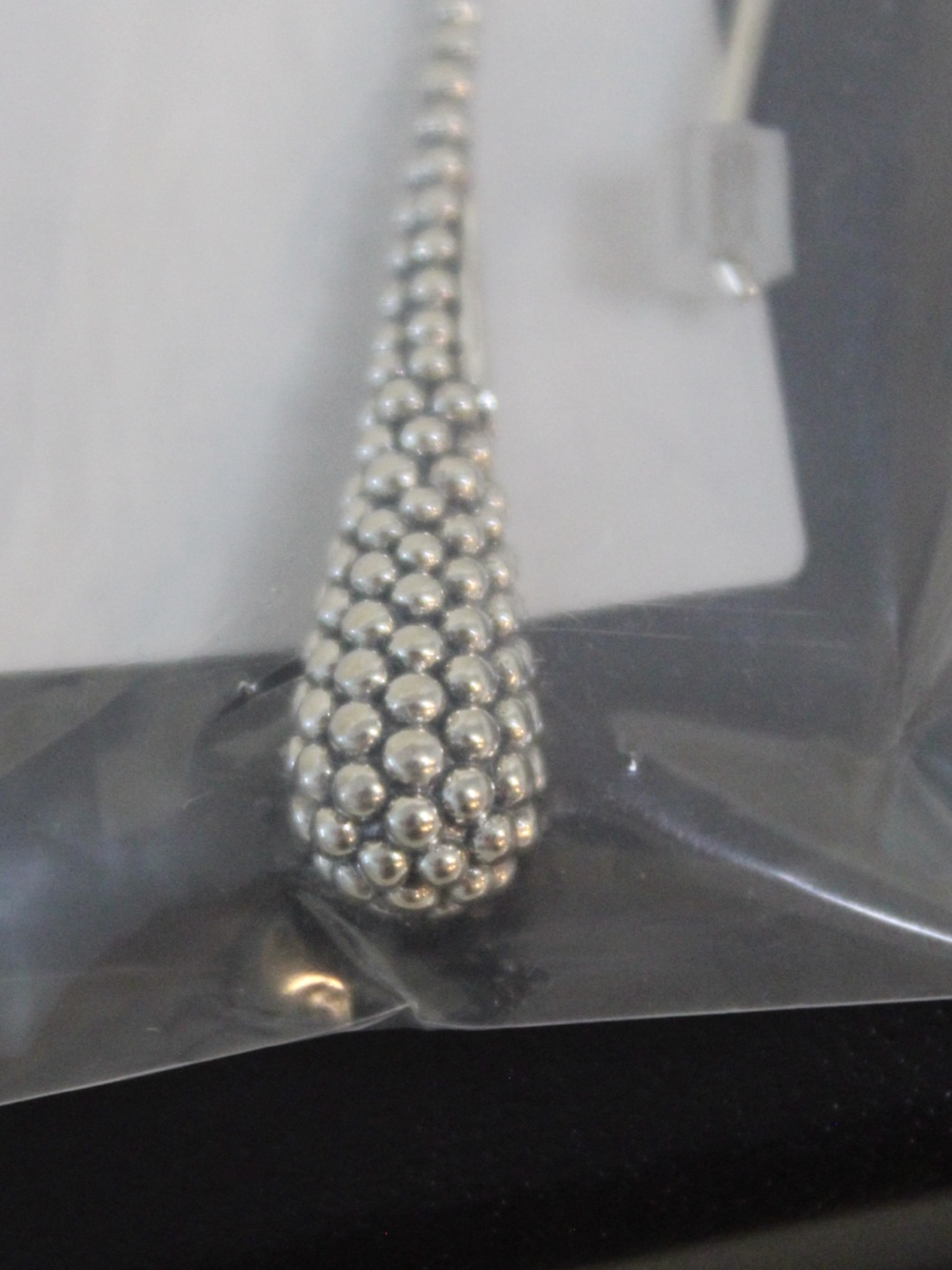 LAGOS Signature Caviar Beaded Teardrop Earrings, SS - Picture 3 of 4